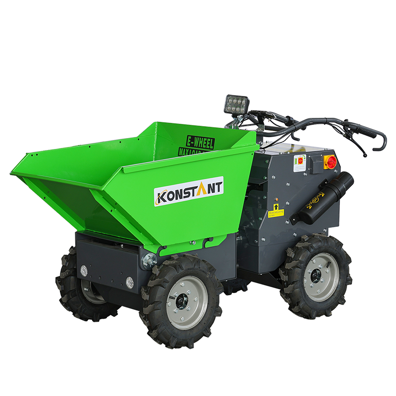 Hydrostaattinen järjestelmä ja ohjauspallaliini täysin sähköinen pyörän Barrow mini -dumper