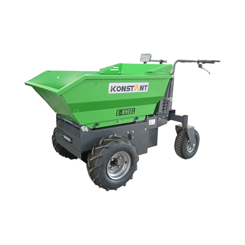 500 kg 48 V: n sähköinen kottikärry 360 ° pyörivä hydraulinen kaatuminen mini -dumper